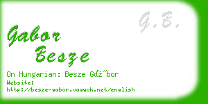 gabor besze business card